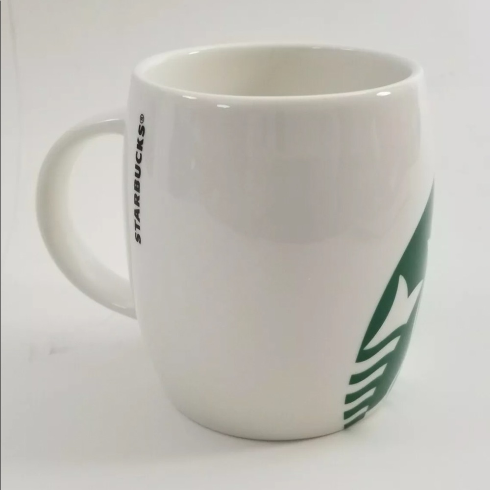 Starbucks coffee 2010 green siren mermaid iconic logo barrel mug 14 fl oz